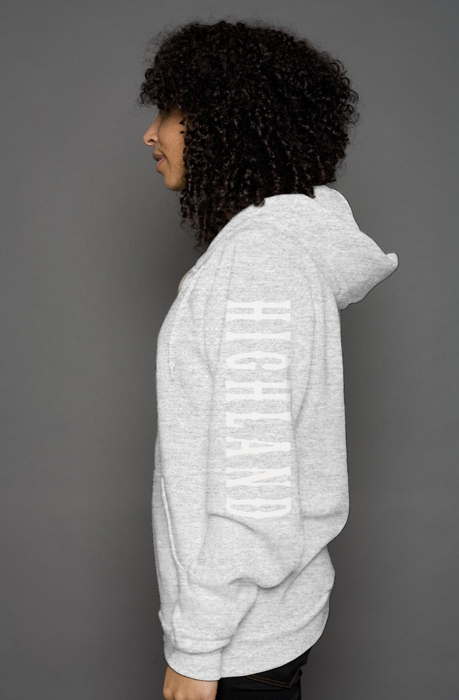 unisex heather zip hoody