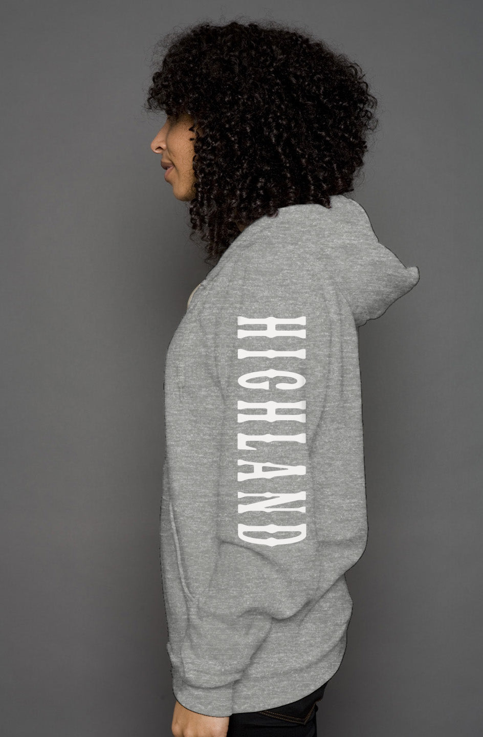unisex heather zip hoody