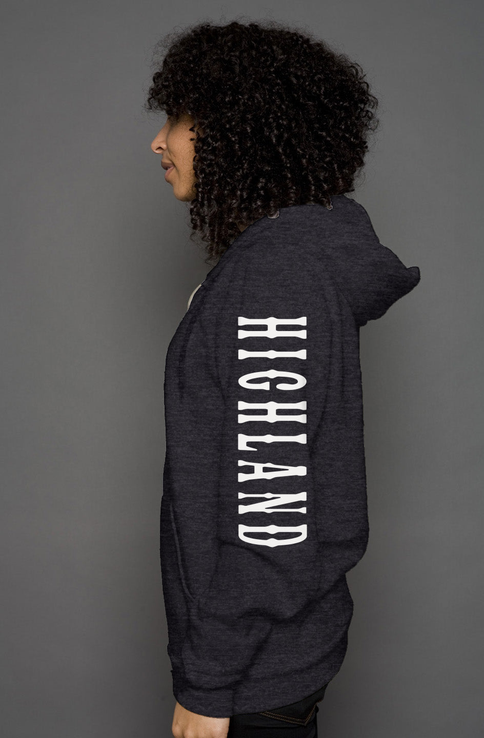 unisex heather zip hoody