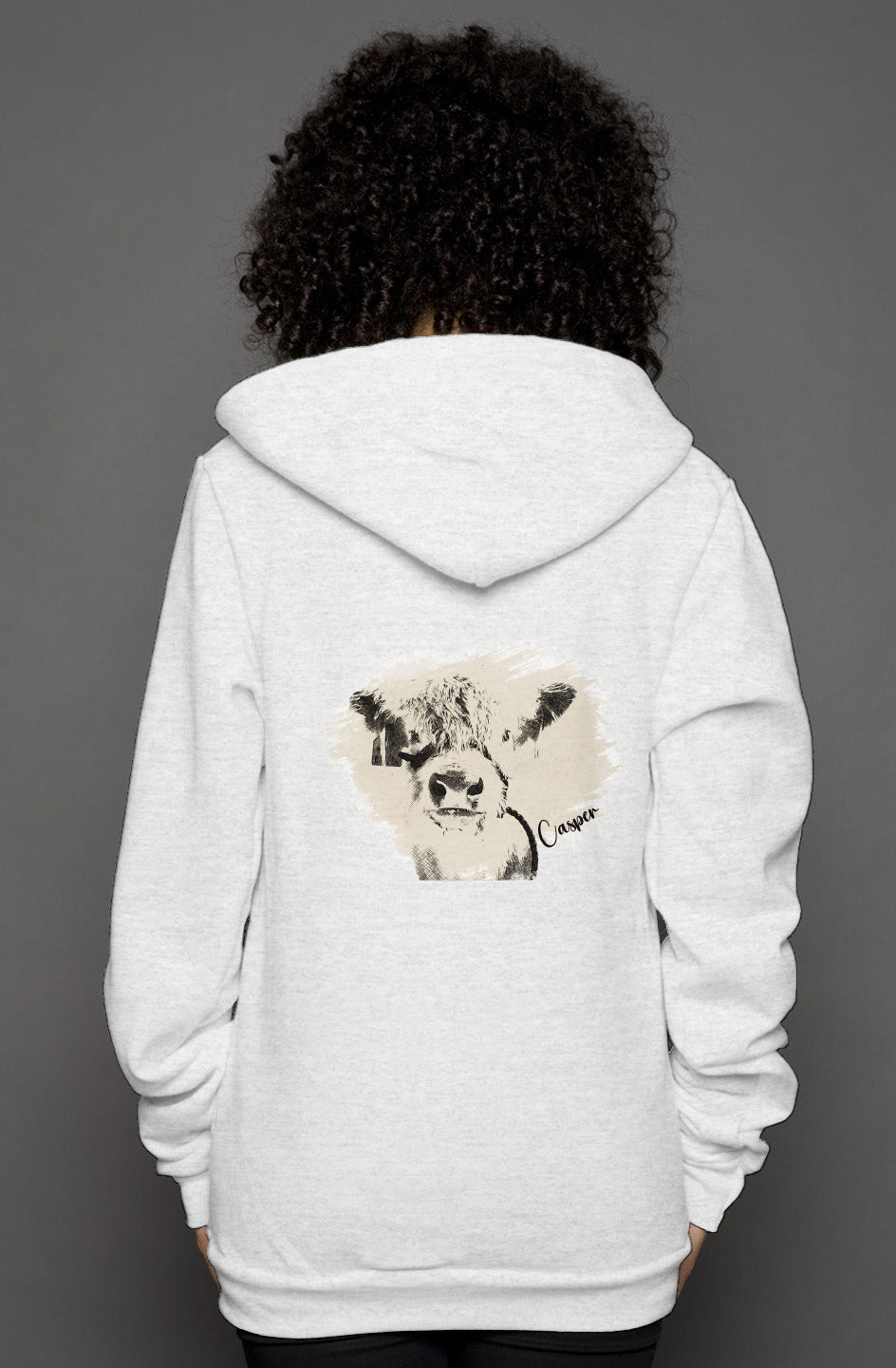 unisex heather zip hoody