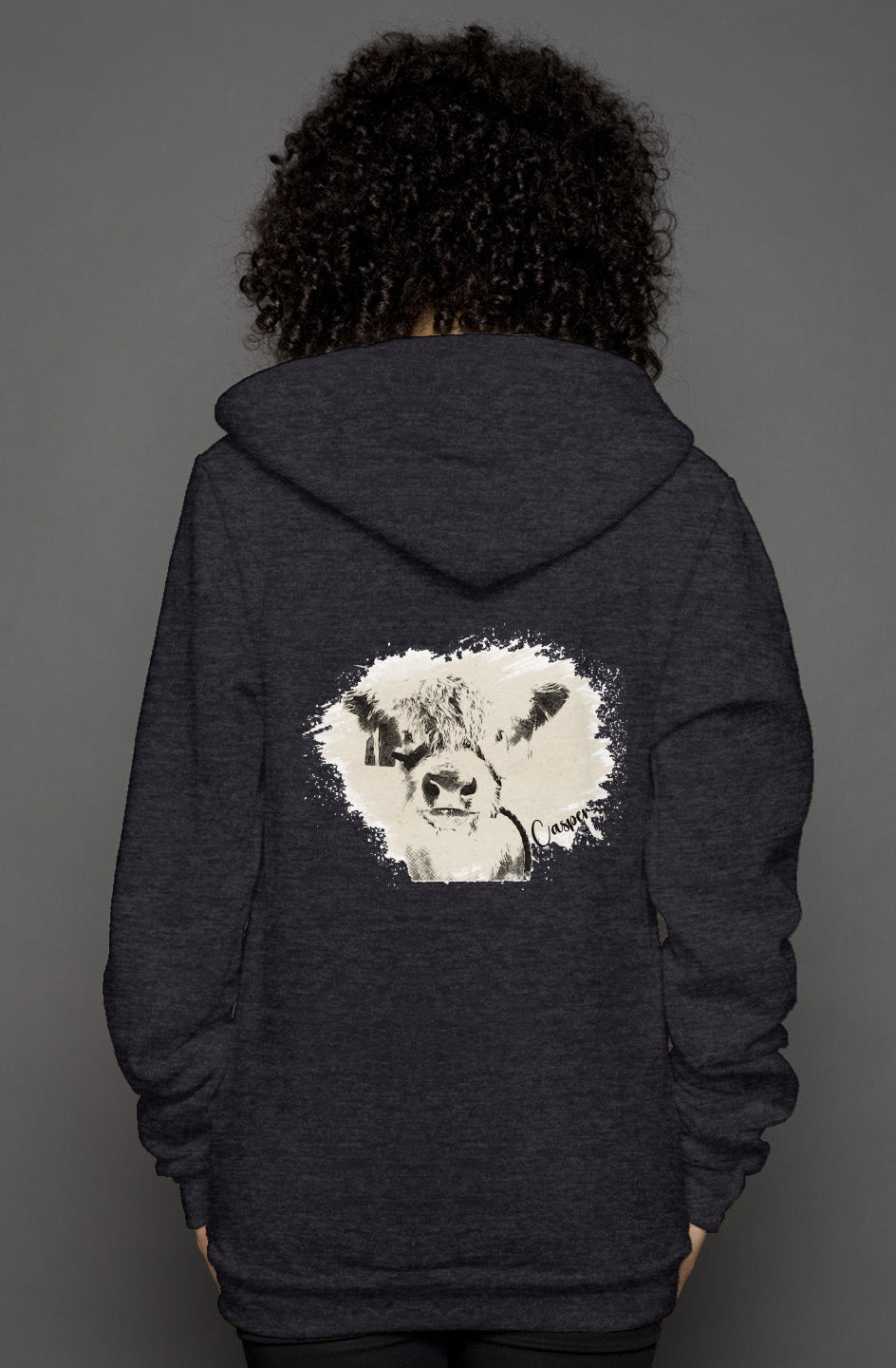 unisex heather zip hoody